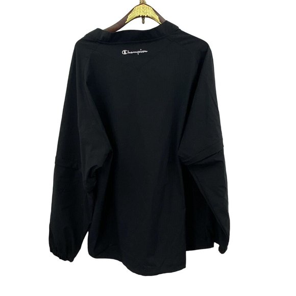 Men's Champion Authentic 1/4 Zip Windbreaker Large “Packable Jacket” Zip Off - Picture 2 of 4
